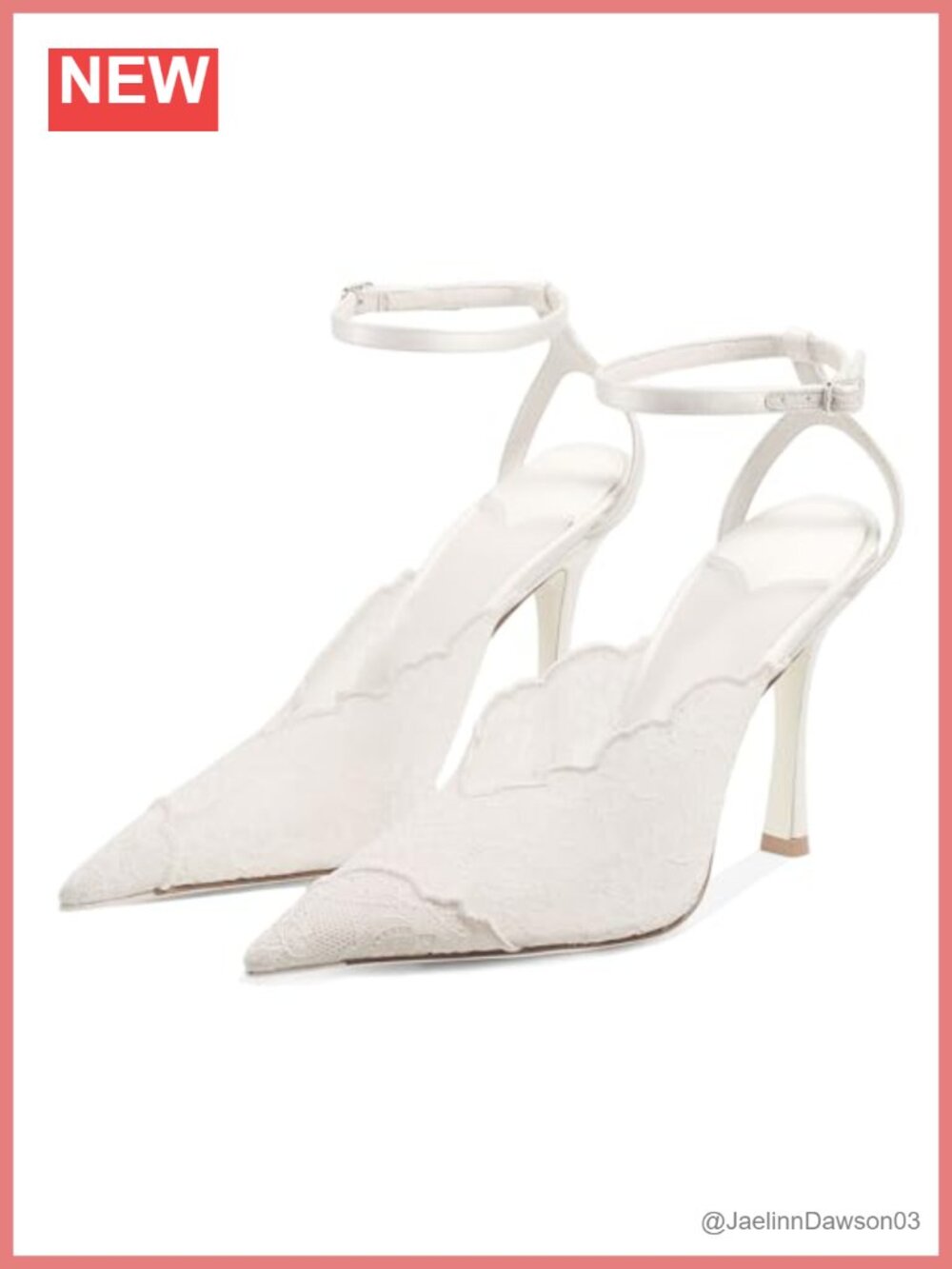 Women's Lace Mesh Stiletto Pumps, Pointed Toe Bow Heels Party Bridal Shoes